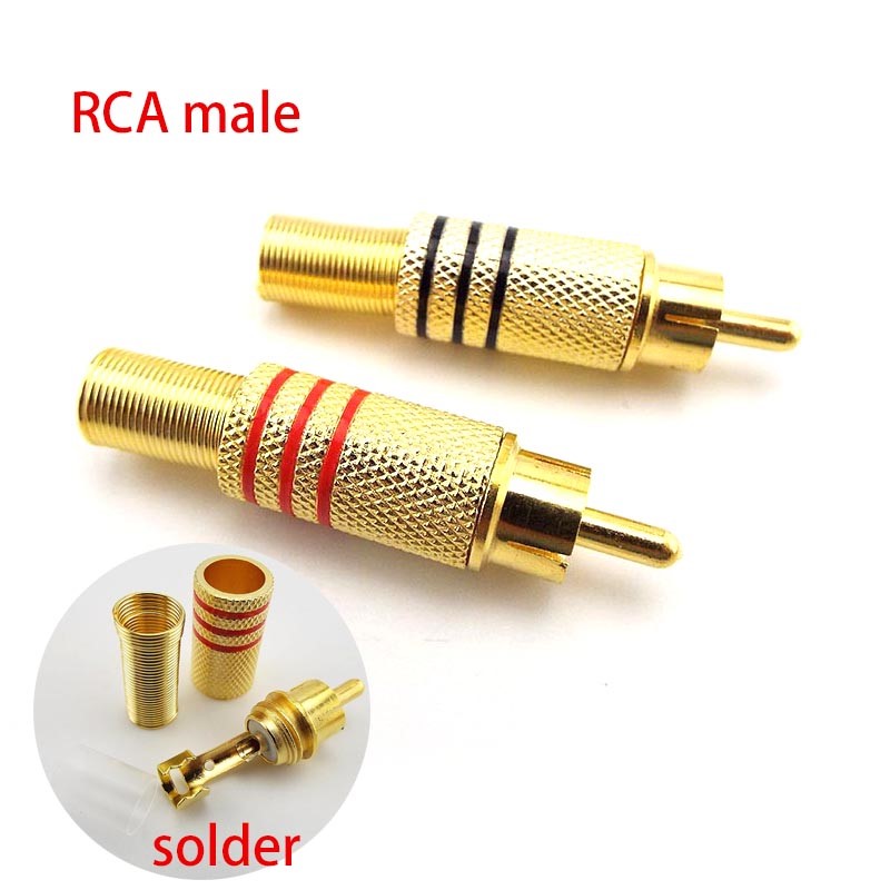 Composite Rca Cable - Connecteurs RCA plaqués or, adaptateur de