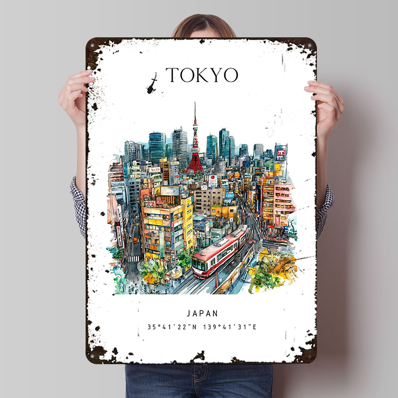 Retro Gaming Tokyo - Affiche imprimée de voyage du Tokyo