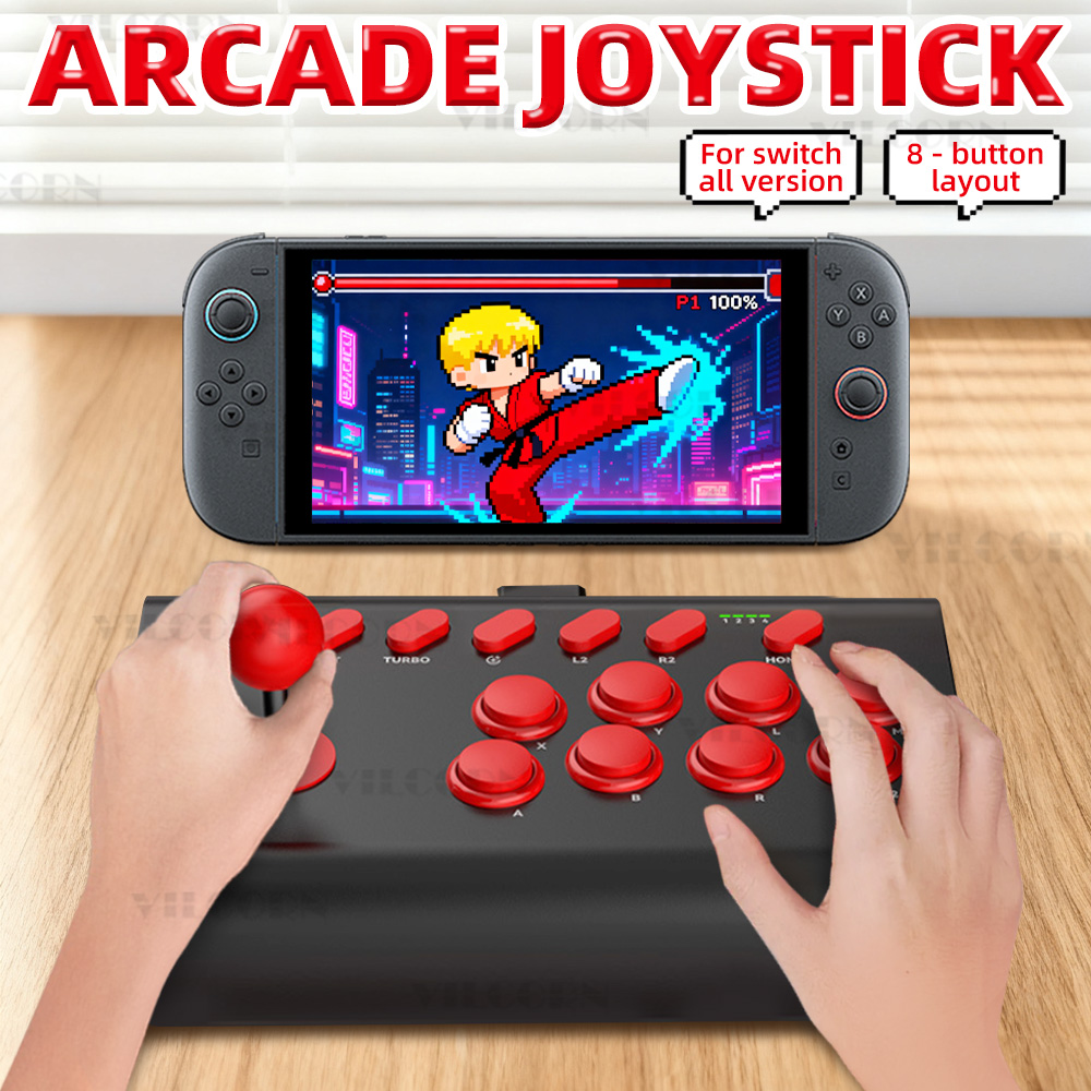 Arcade Stick Joystick - Bâton d'arcade à 8 boutons pour