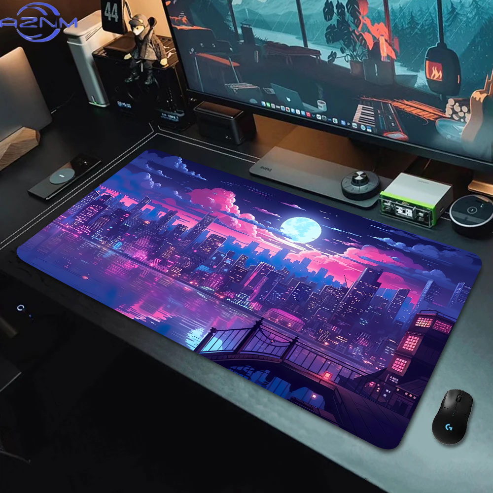 Retro Gaming Tokyo - Tapis de souris rétro style ville