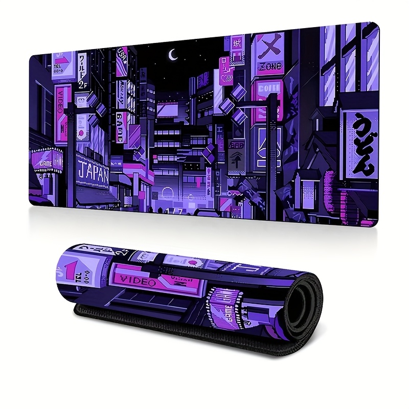 Retro Gaming Tokyo - Tapis de bureau XXL Tokyo Street,