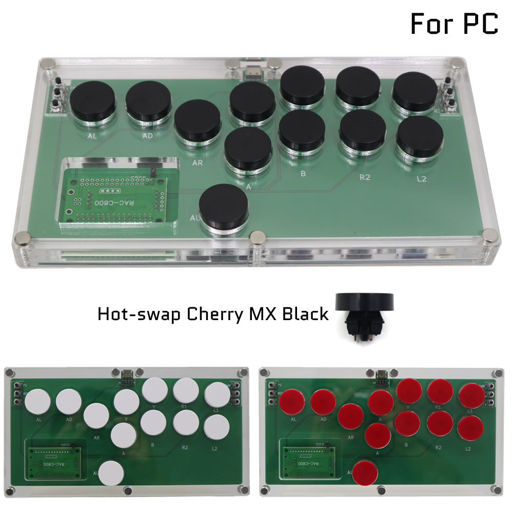 Arcade Stick Joystick - Joystick d'arcade Ultra-fin B1-MINI-PC-DIY, bâton de