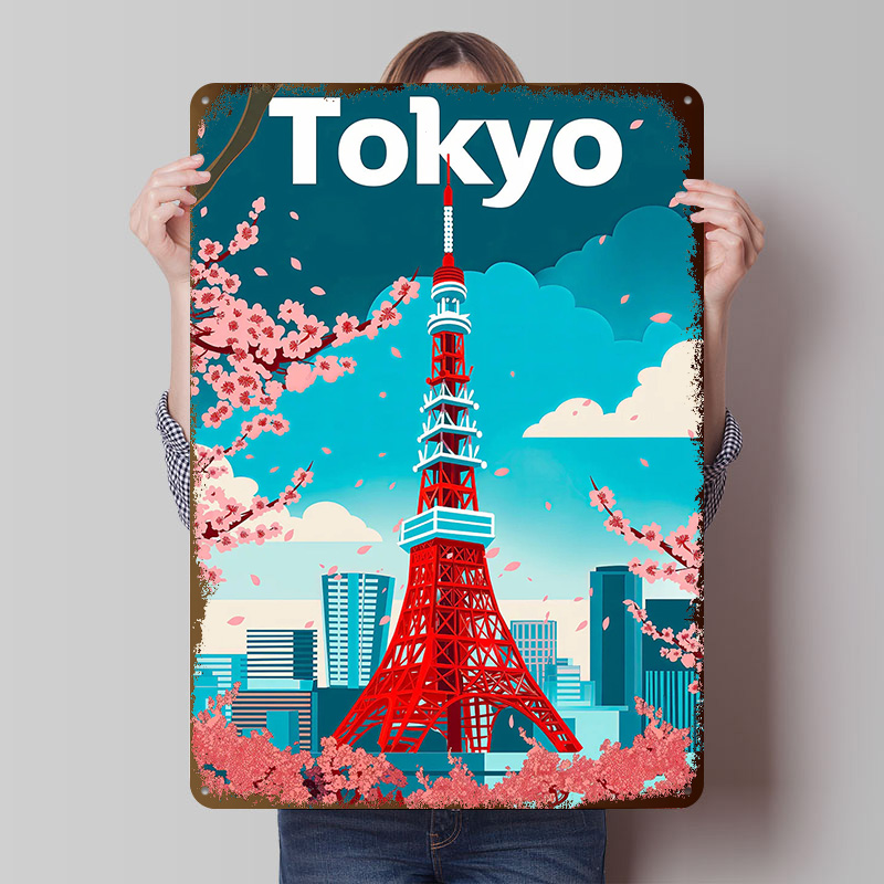 Retro Gaming Tokyo - Affiche de voyage Tokyo en fer