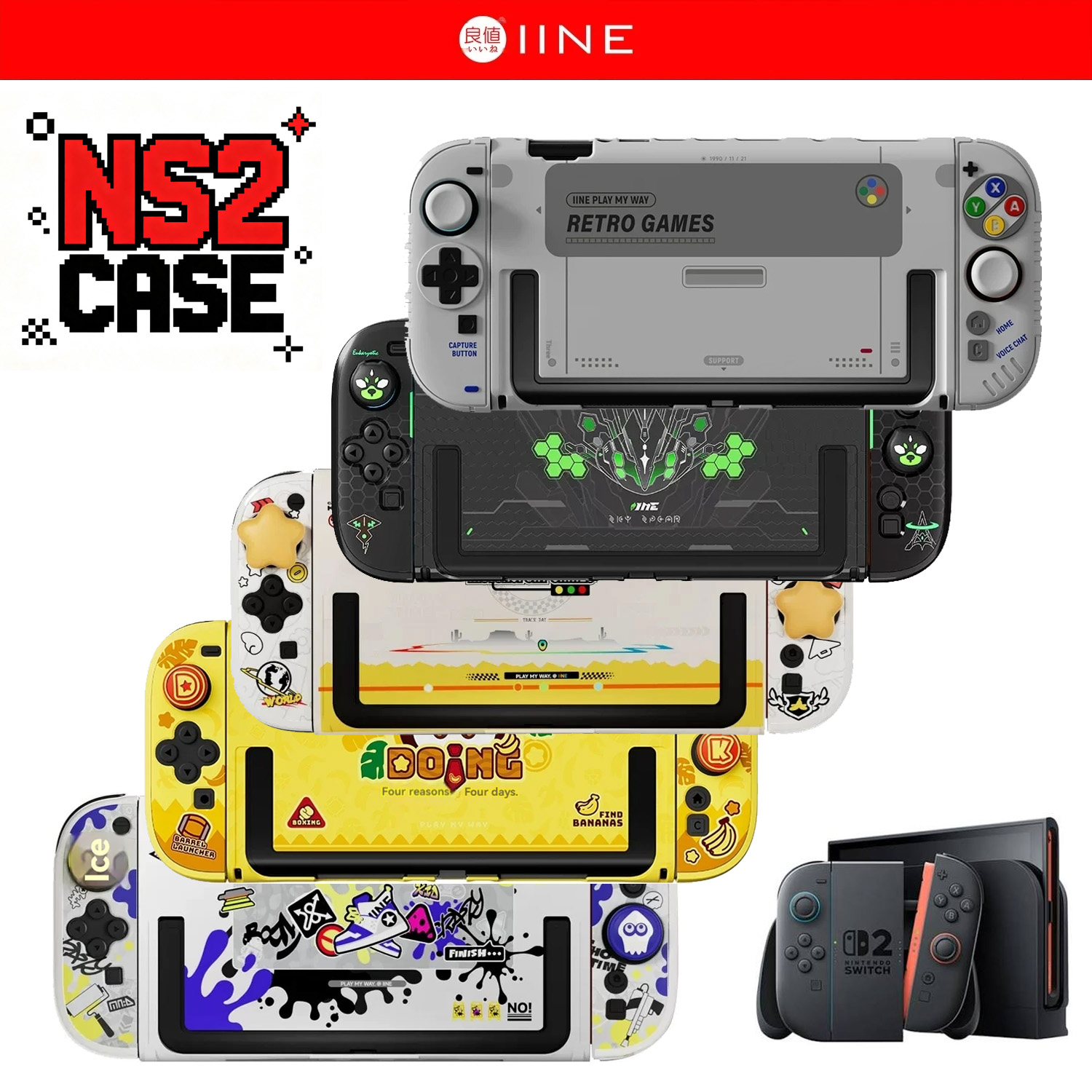 Retro Gaming Consoles - Coque de protection rétro IINE pour