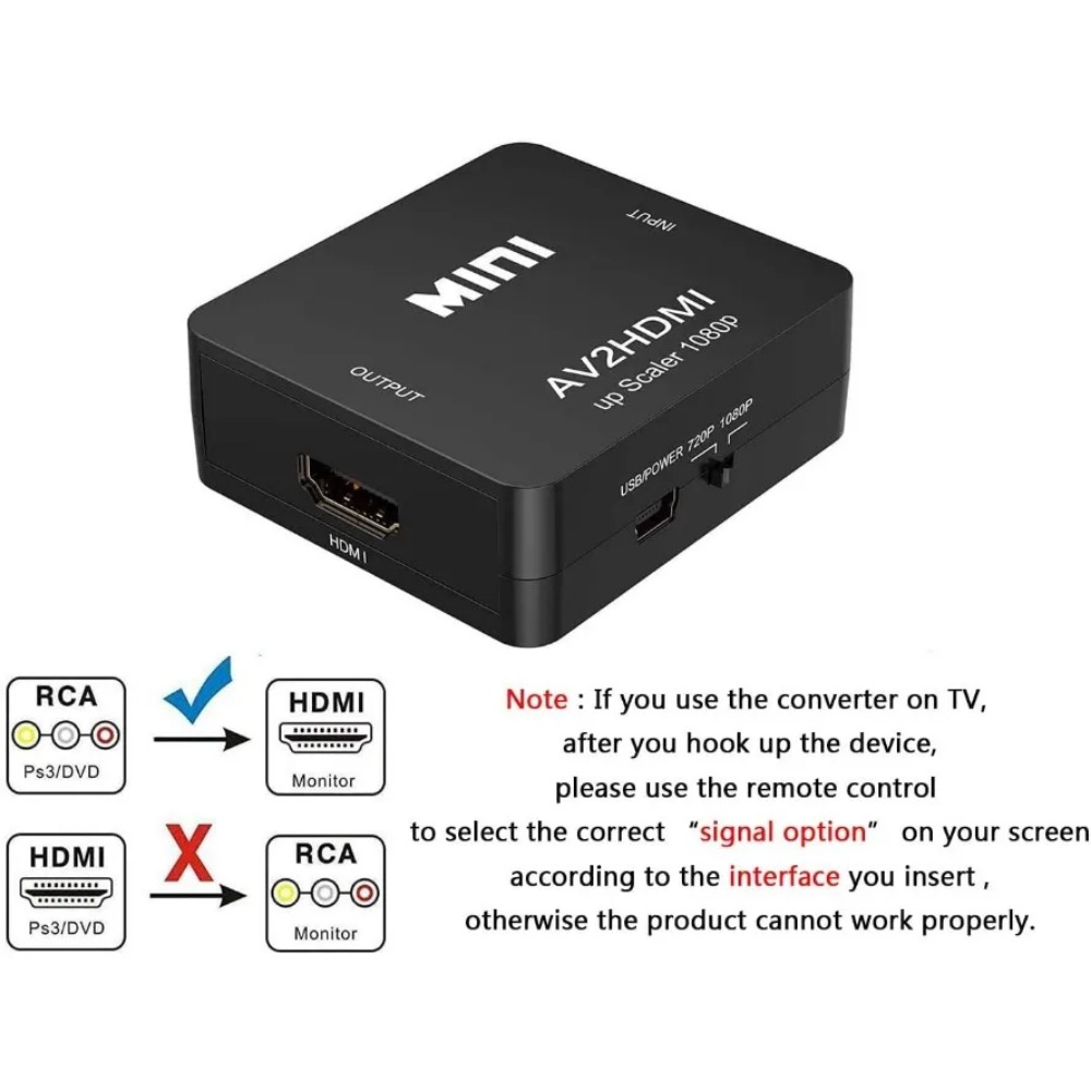 Convertisseur AV vers HDMI 108 - Composite Rca Cable avis et prix