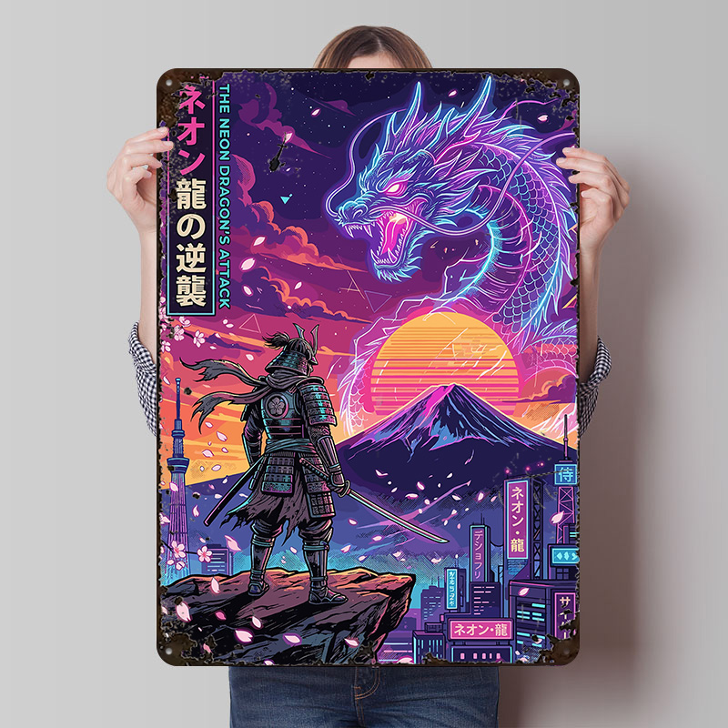 Affiche Samurai Vs Neon Dragon - Retro Gaming Tokyo avis et prix