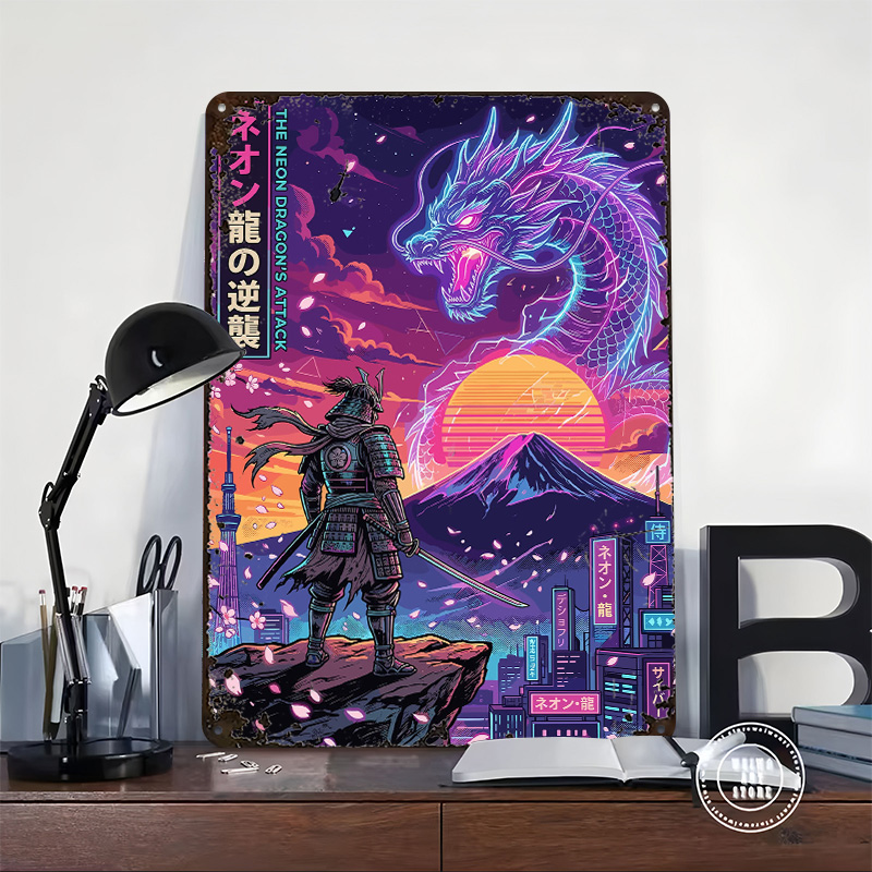 Affiche Samurai Vs Neon Dragon - Retro Gaming Tokyo avis et prix