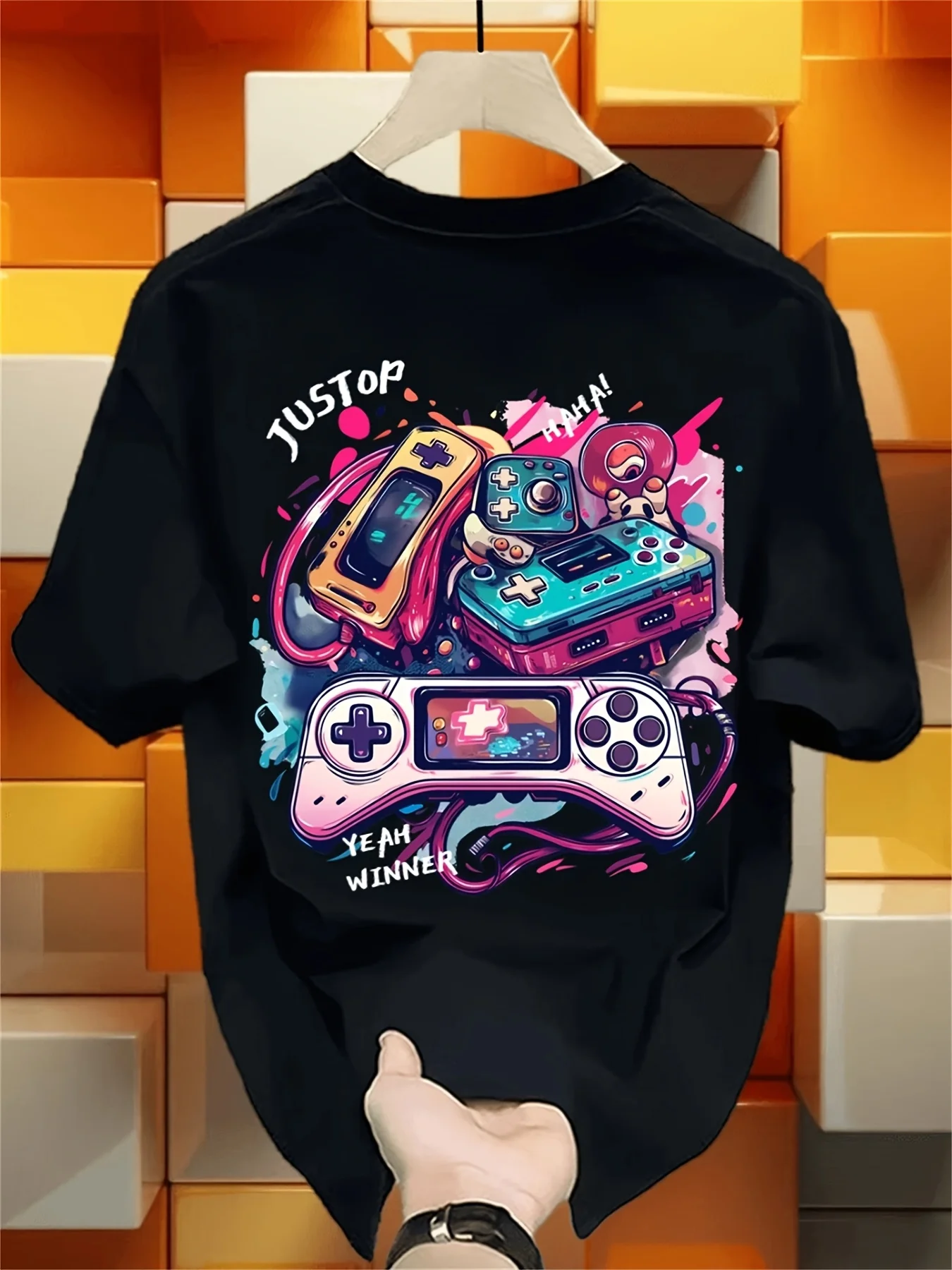 T-shirt rétro imprimé double f - Retro Gaming Jersey avis et prix