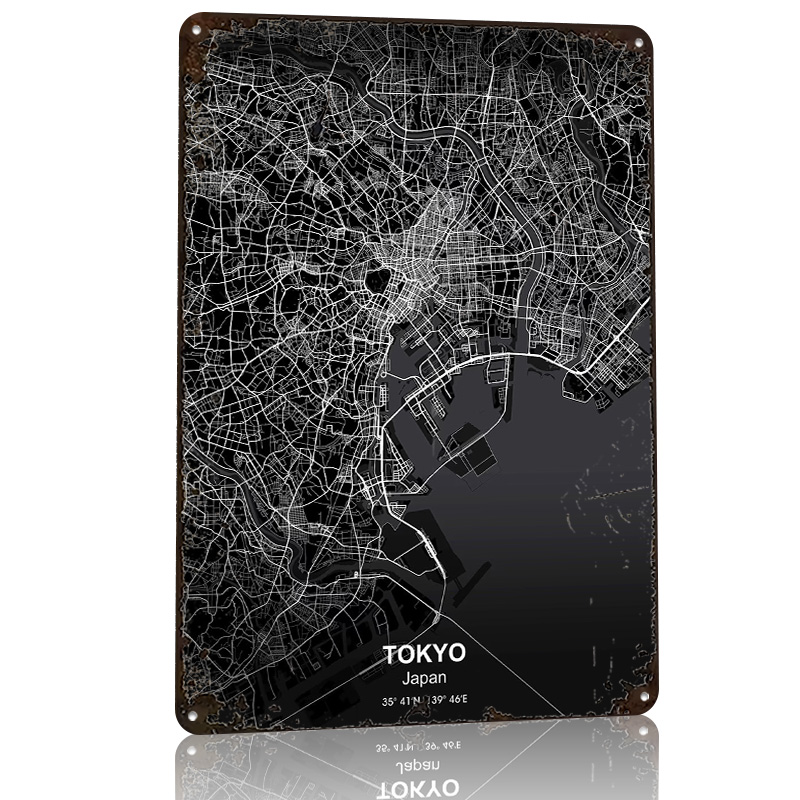 Affiche de carte de la ville d - Retro Gaming Tokyo avis et prix