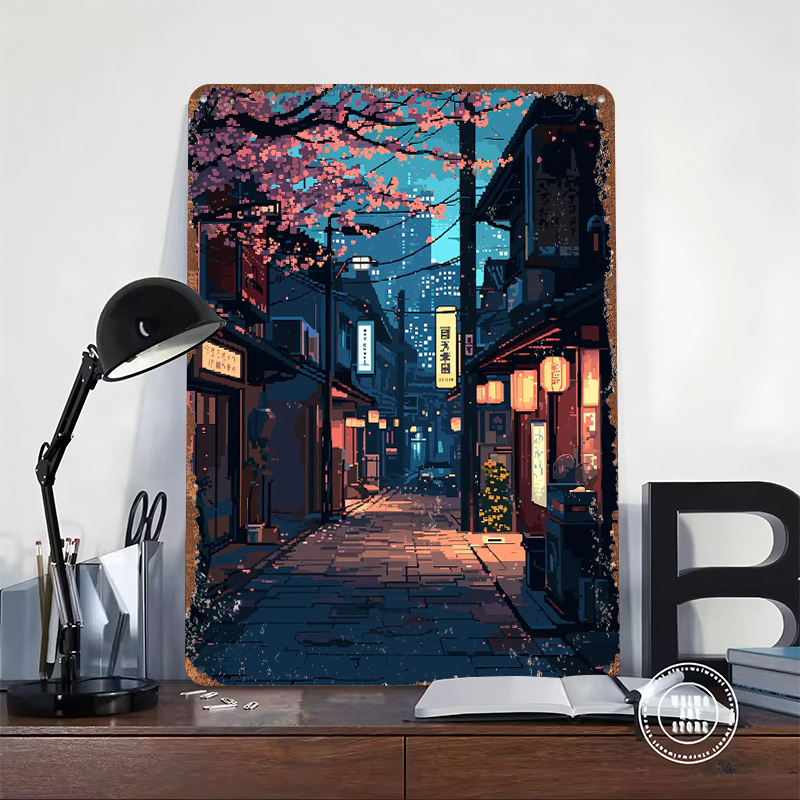 Plaque en métal Pixel Art Toky - Retro Gaming Tokyo avis et prix