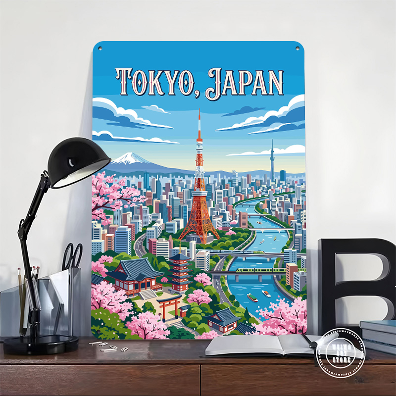 Affiche en tôle Paysage urbain - Retro Gaming Tokyo avis et prix