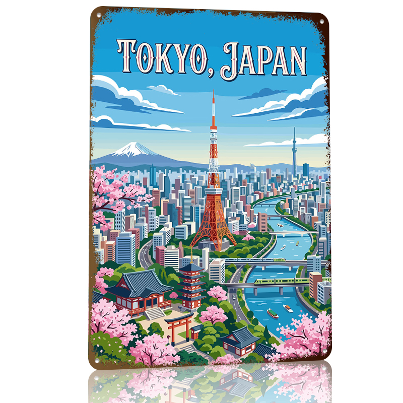 Affiche en tôle Paysage urbain - Retro Gaming Tokyo avis et prix