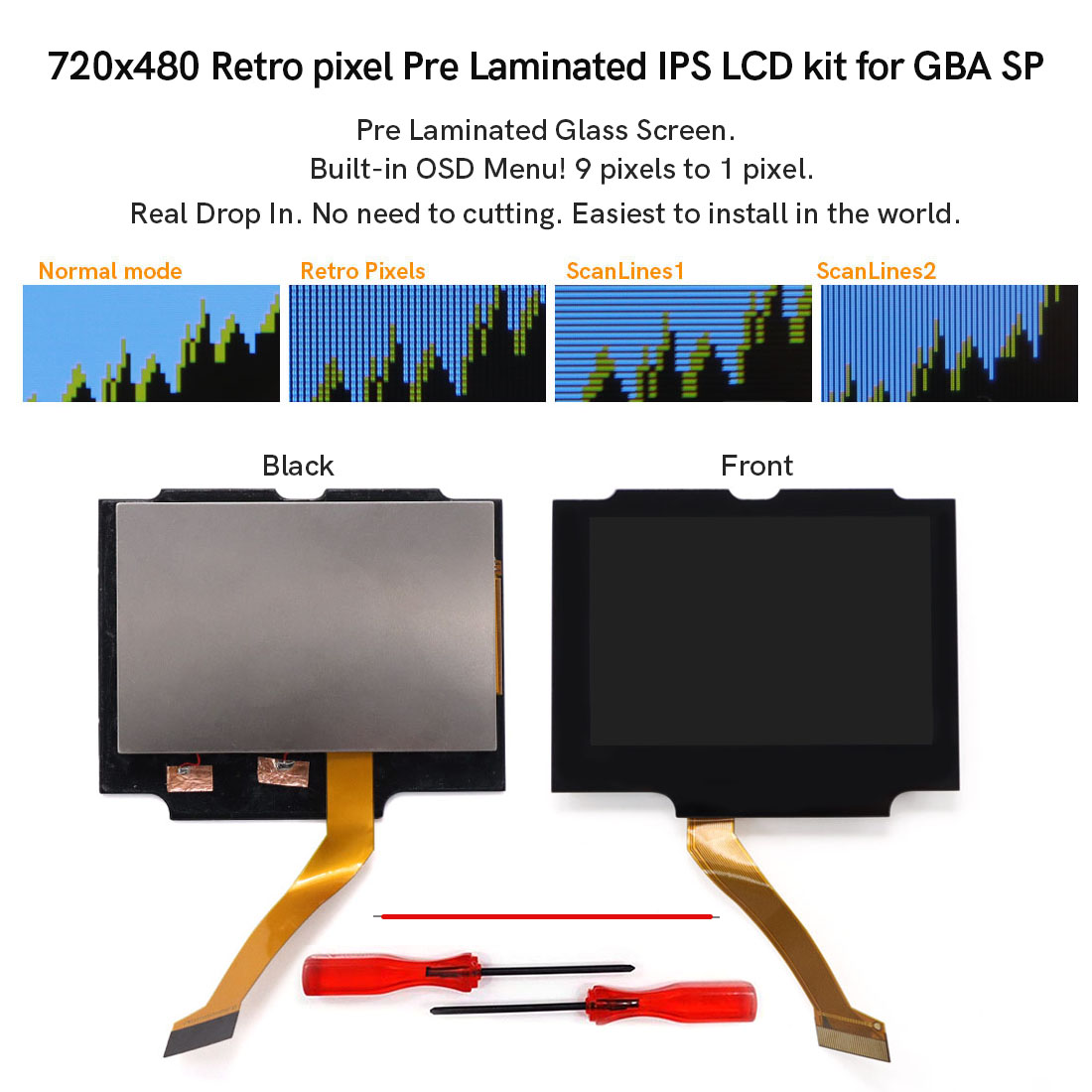 Kit d'écran LCD IPS laminé 3,0 - Retro Gaming Gameboy avis et prix
