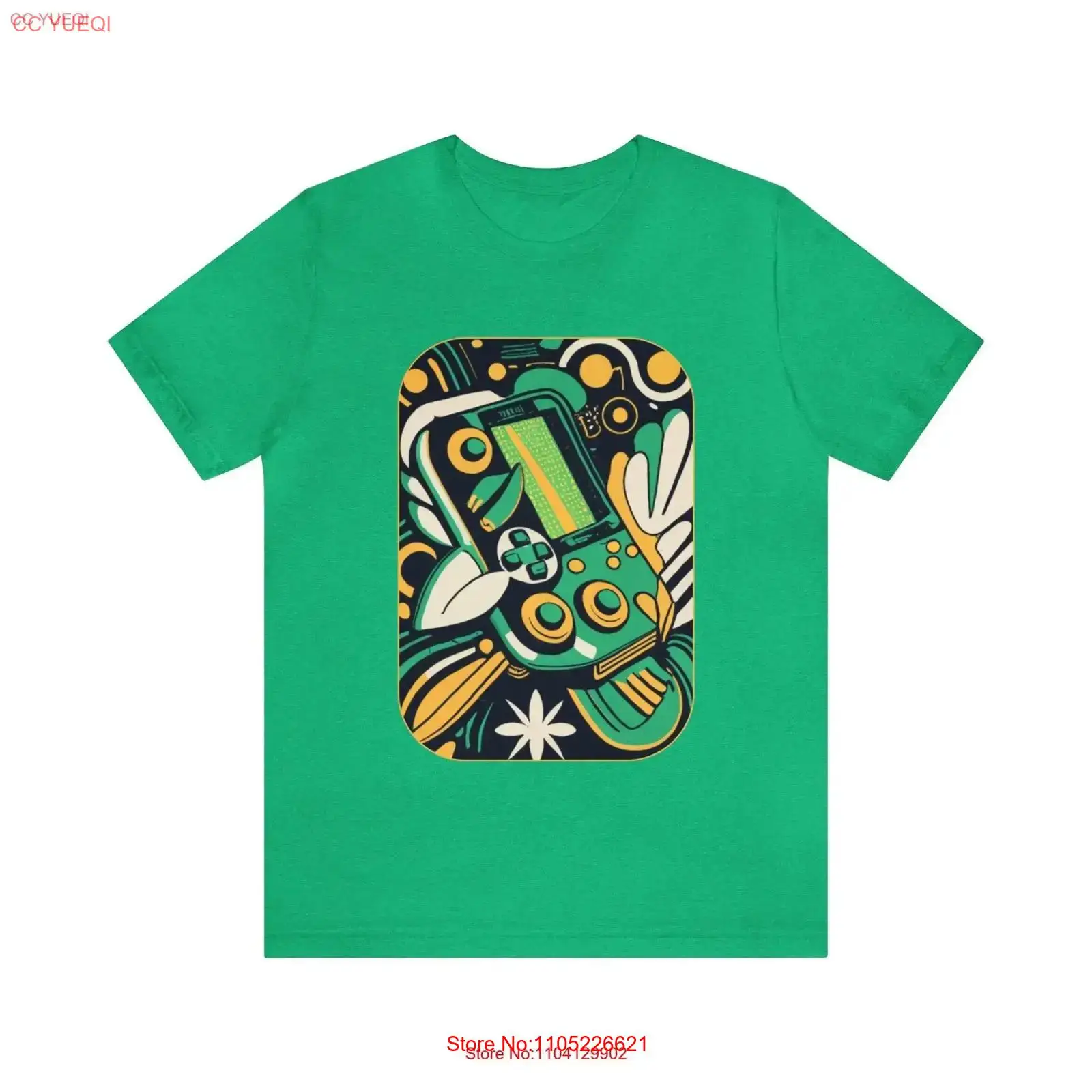 T-shirt vert feuillage rétro,  - Retro Gaming Jersey avis et prix