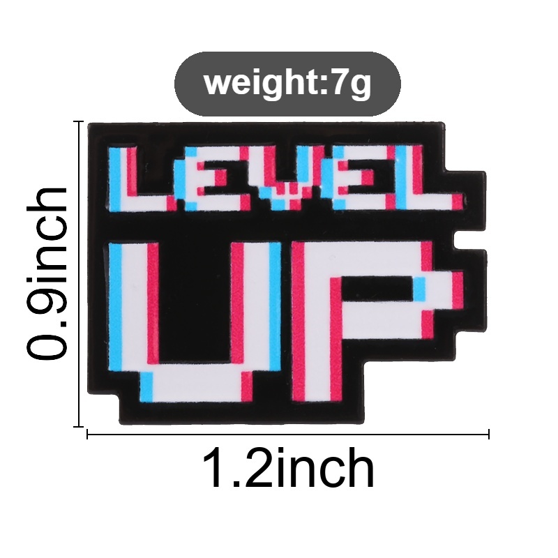 Badge Pixel Glitch Level Up, S - Retro Gaming Accessories avis et prix