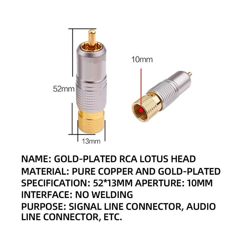 Câble Audio Hifi plaqué or 24K - Composite Rca Cable avis et prix