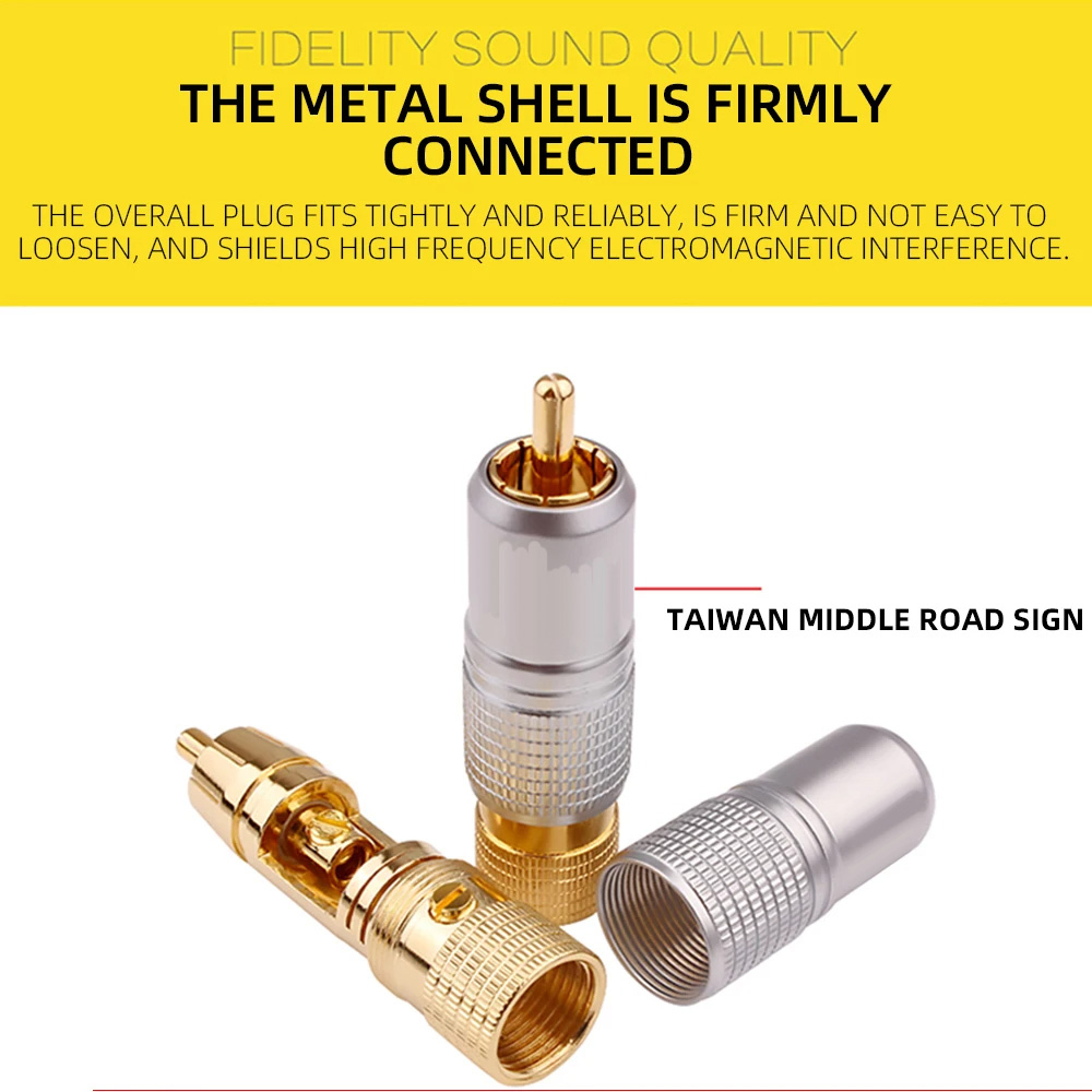 Câble Audio Hifi plaqué or 24K - Composite Rca Cable avis et prix