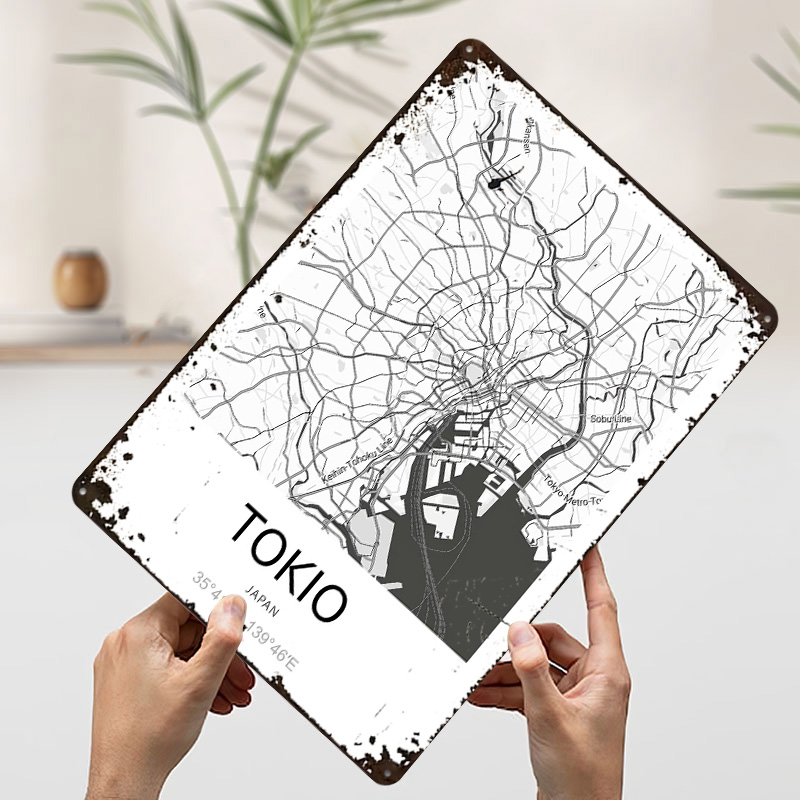 Affiche imprimée Carte de la v - Retro Gaming Tokyo avis et prix